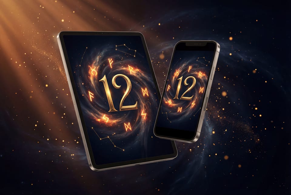 As 12 Palavras Magnéticas — Mockup do Produto